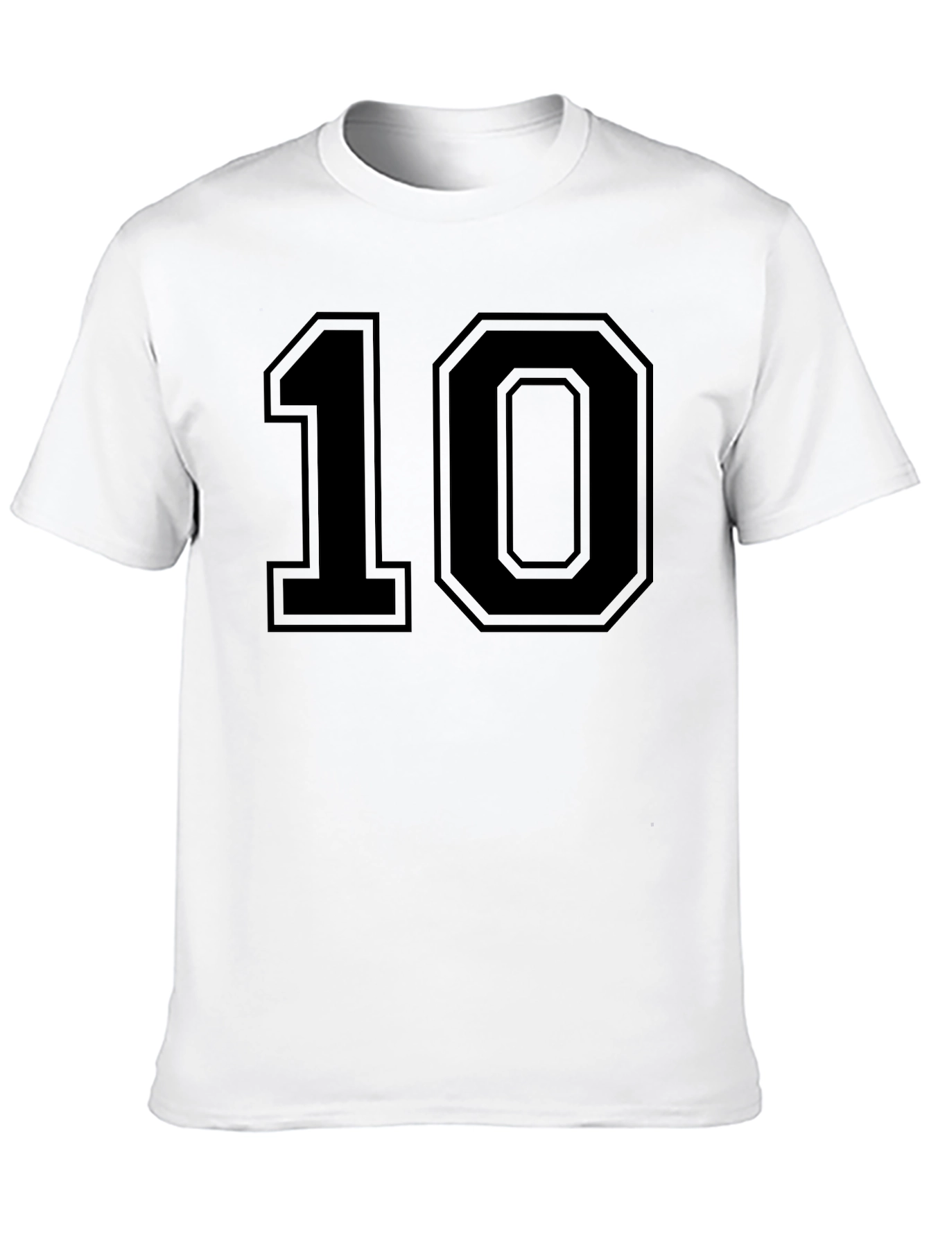 Classic Number 10 Graphic Tee - Black