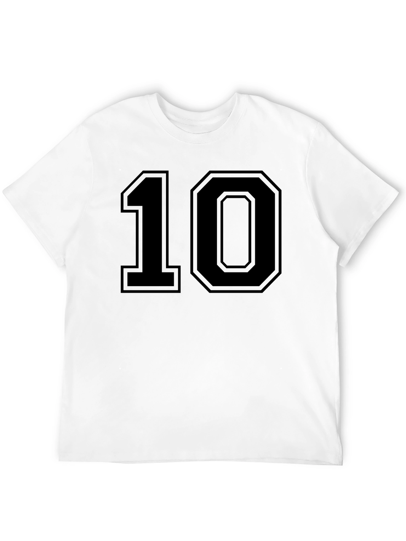 Classic Number 10 Graphic Tee - Black