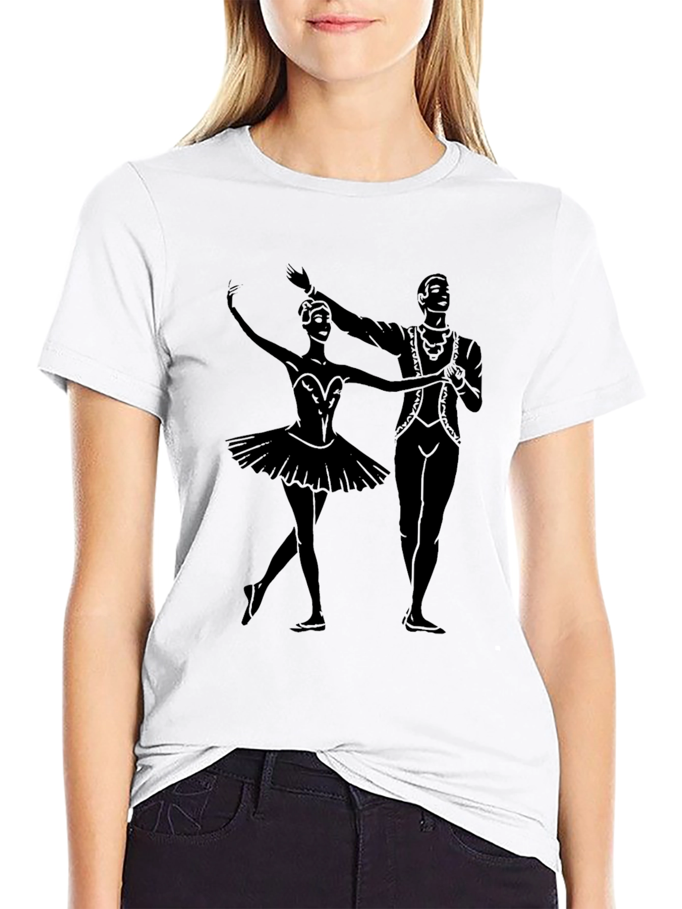 Ballet Dance Graphic Tee - Black