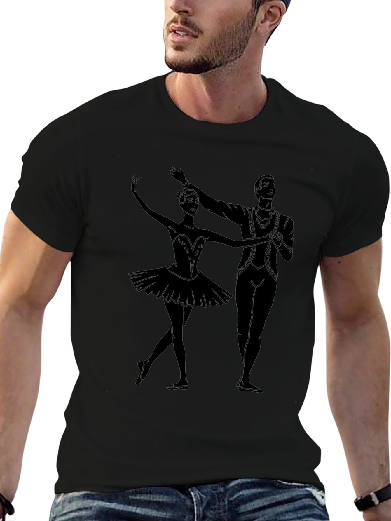 Ballet Dance Graphic Tee - Black