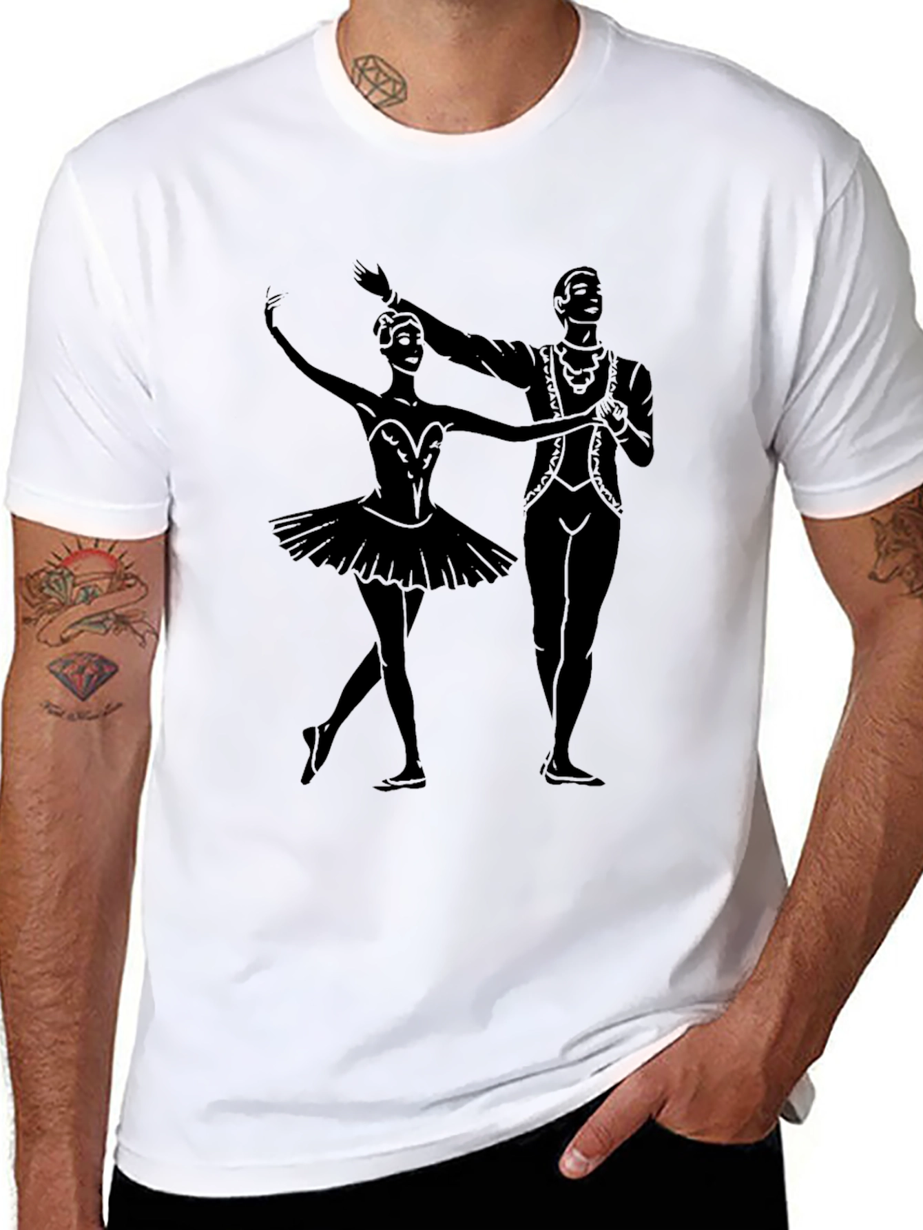 Ballet Dance Graphic Tee - Black