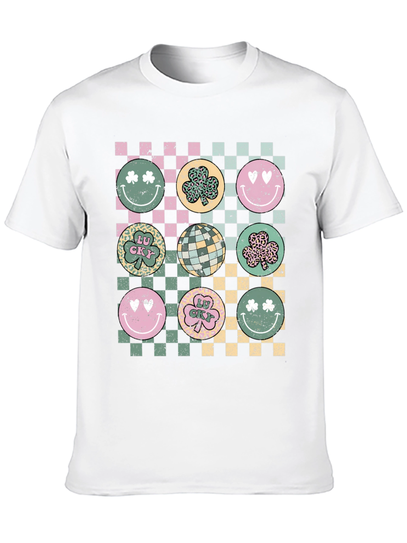 St. Patricks Day Checkerboard Graphic Tee