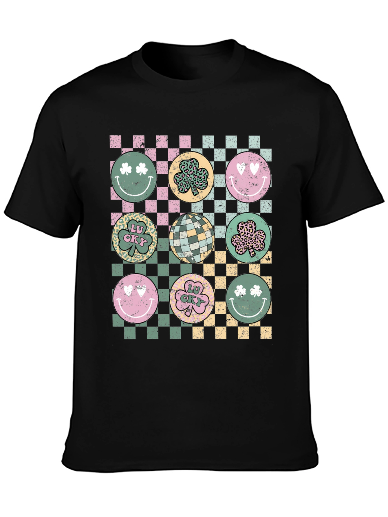 St. Patricks Day Checkerboard Graphic Tee