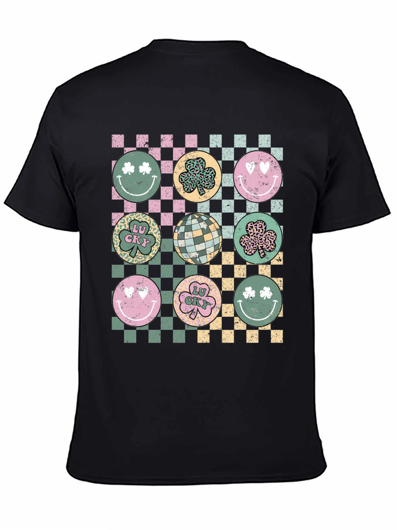 St. Patricks Day Checkerboard Graphic Tee