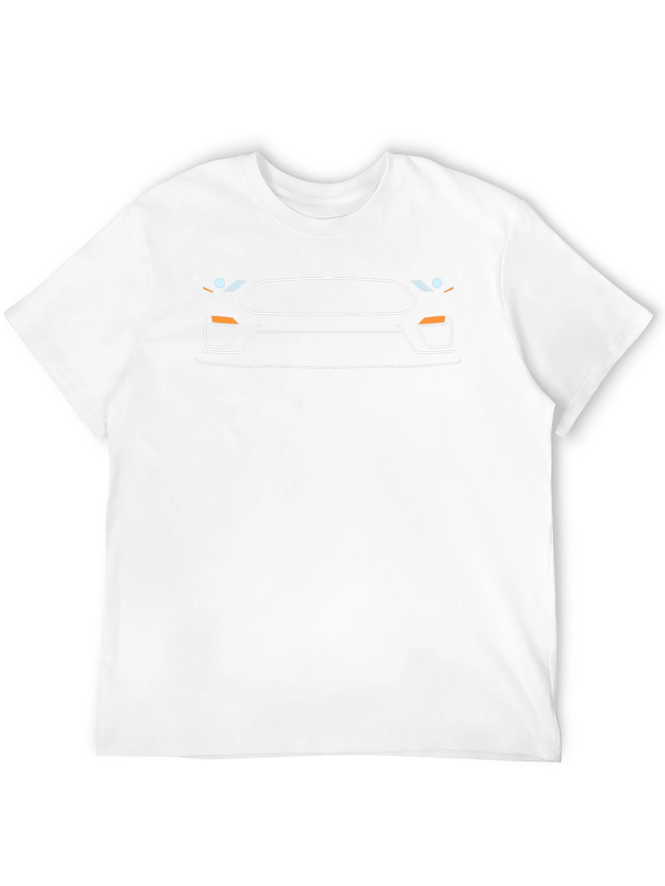 Modern Car Front Outline Black T-Shirt