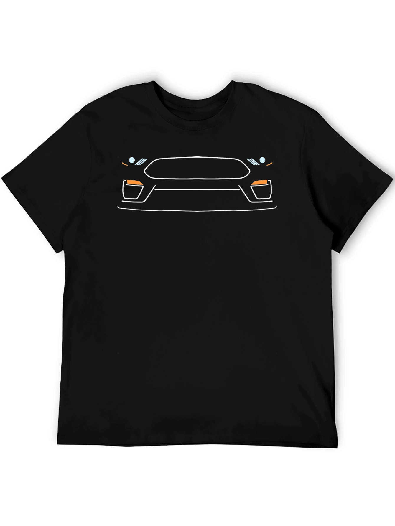 Modern Car Front Outline Black T-Shirt