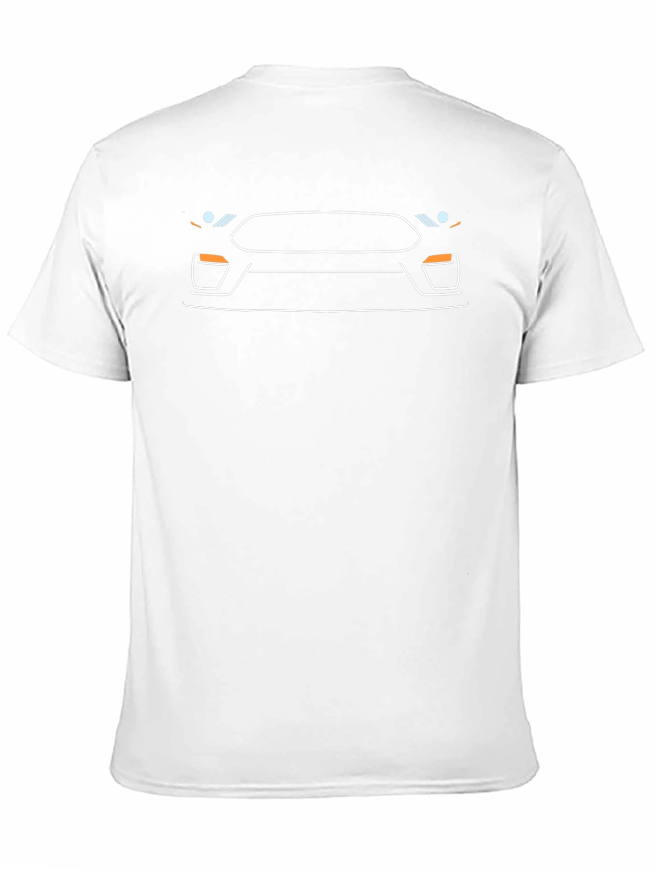 Modern Car Front Outline Black T-Shirt