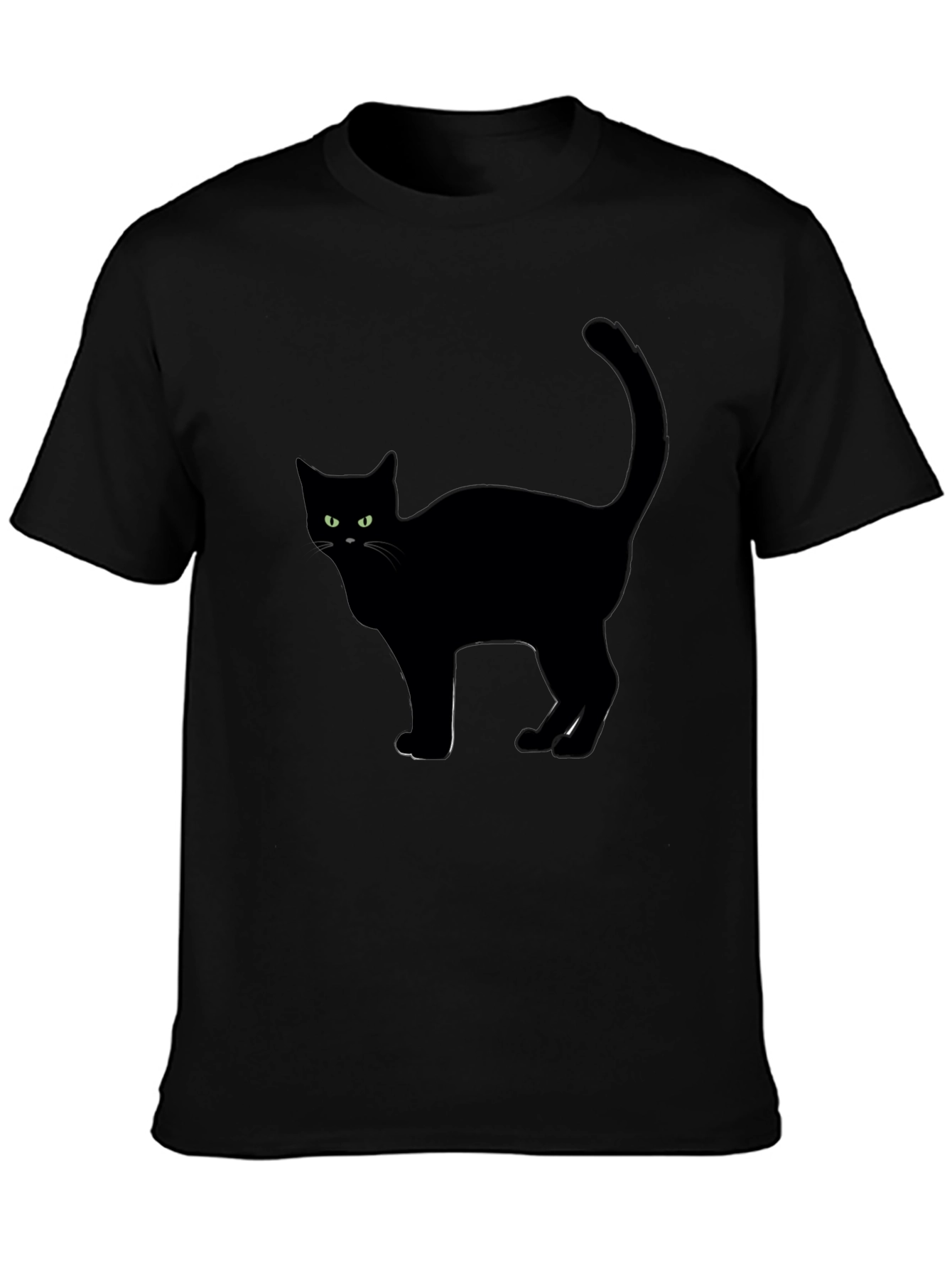 Black Cat Graphic Tee - Halloween Style
