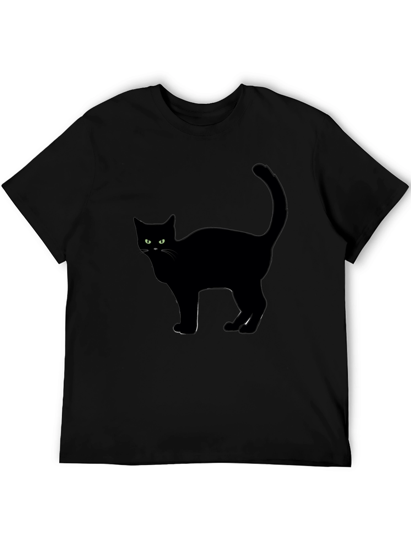 Black Cat Graphic Tee - Halloween Style