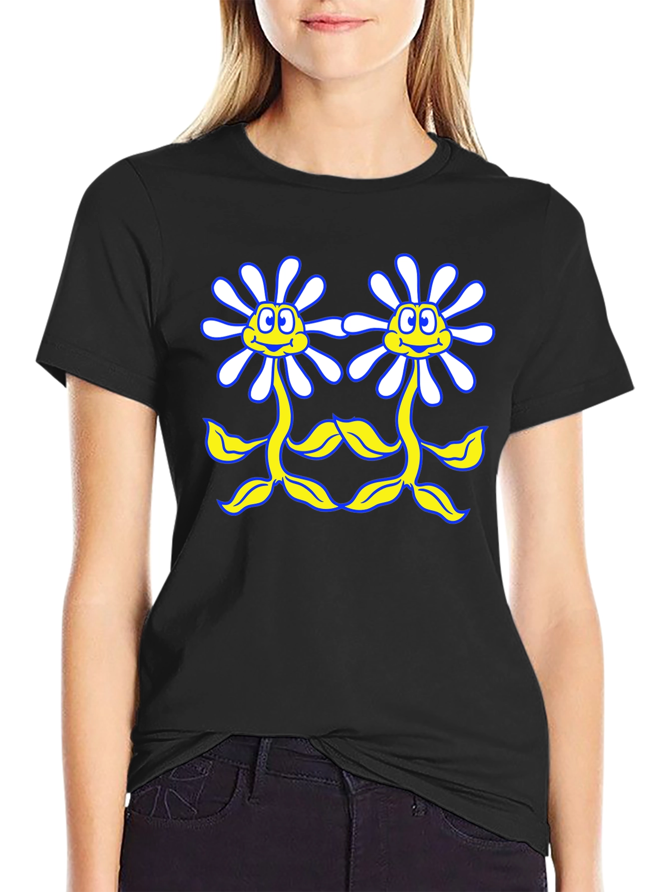 Funny Flower Power Graphic T-Shirt