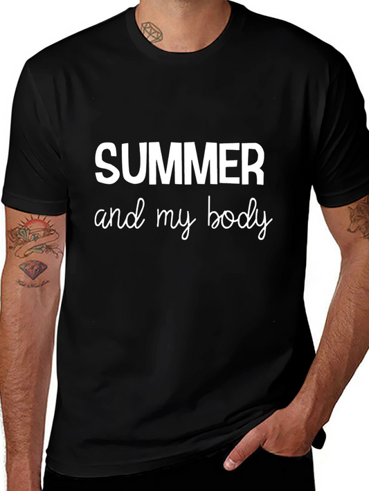 Summer and My Body Graphic Tee - Stylish Unisex T-Shirt