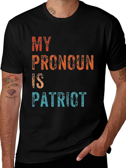 Patriot Pronoun Graphic Tee - Mens