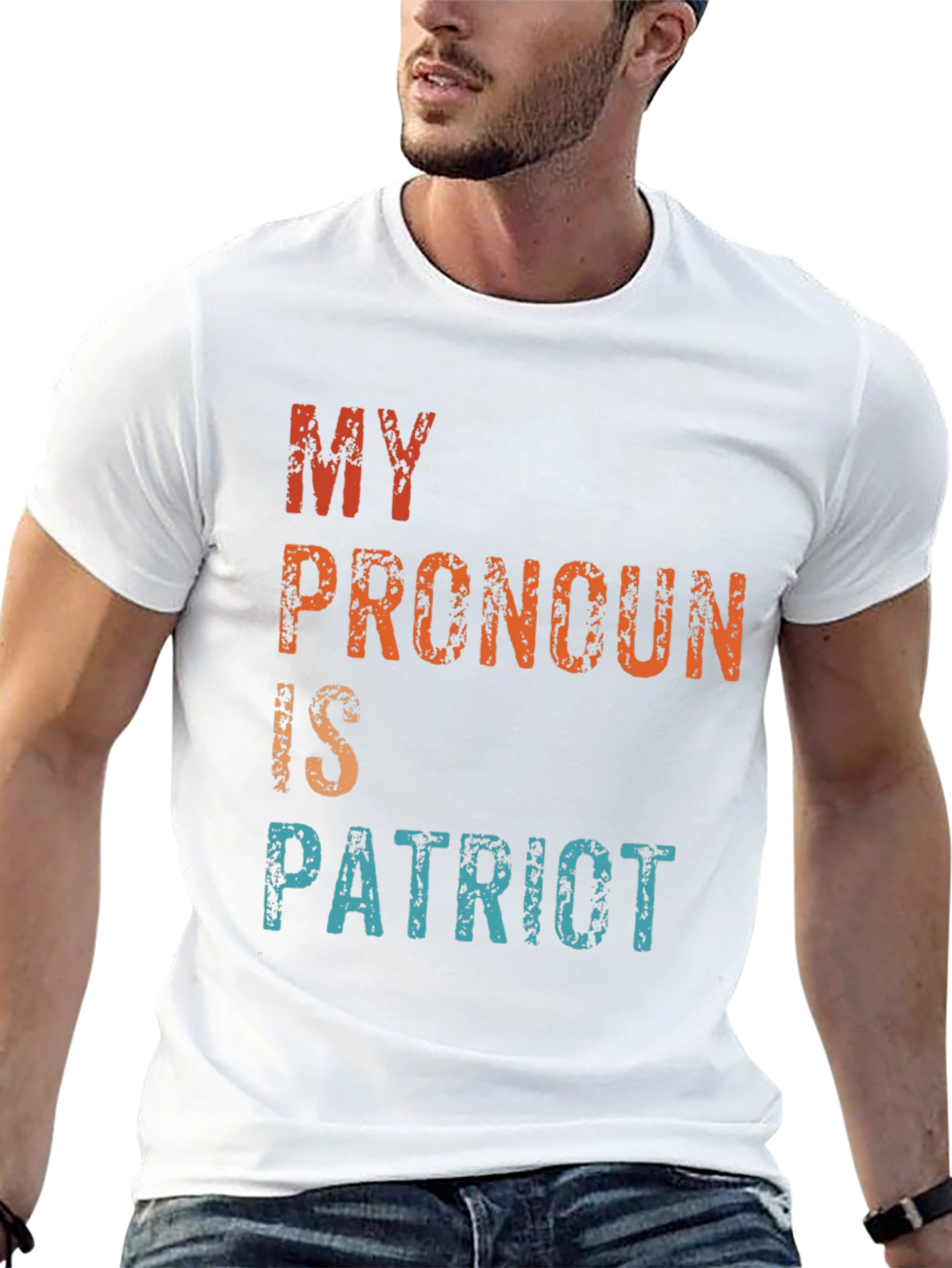 Patriot Pronoun Graphic Tee - Mens