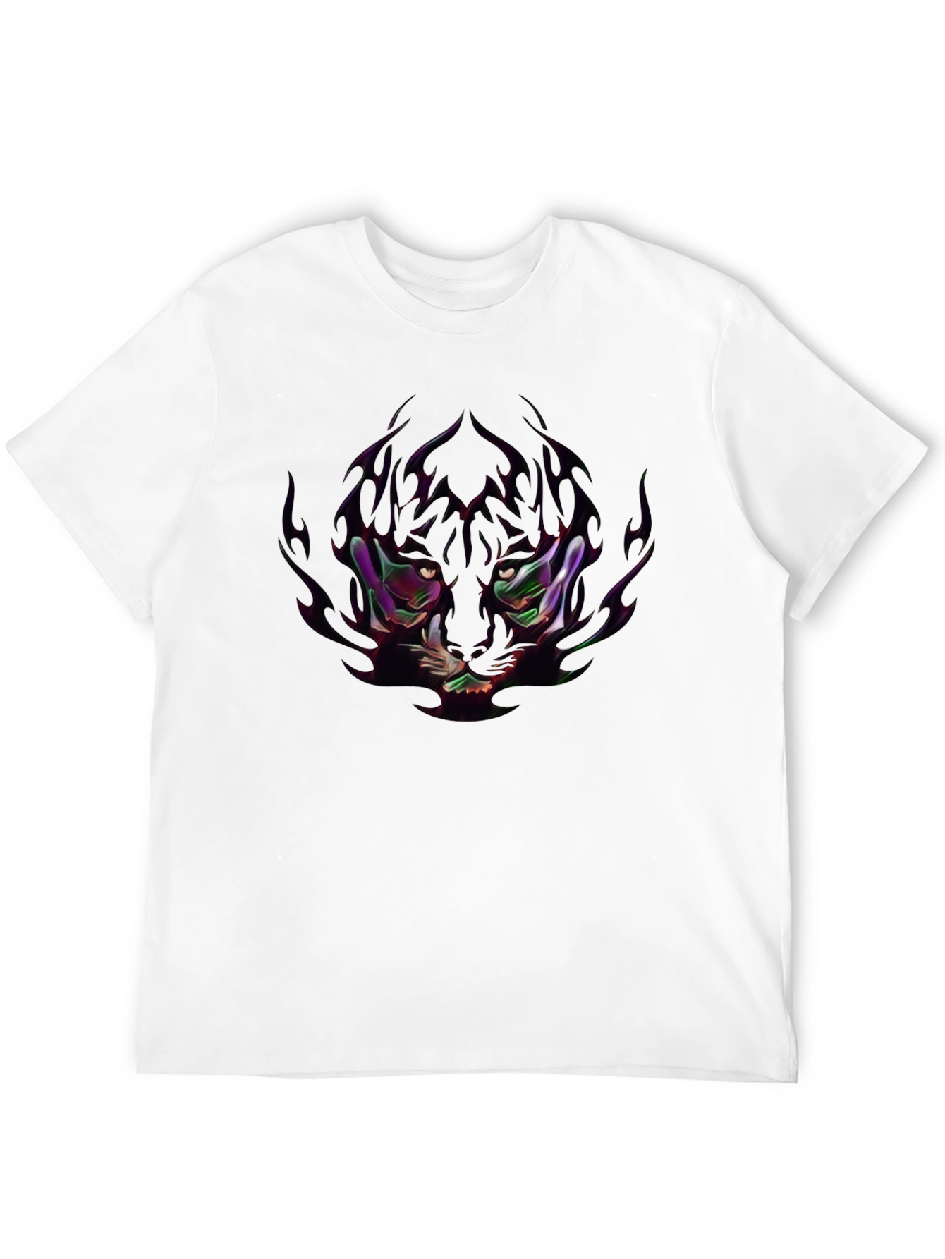 Edgy Anime-Style Graphic Print Black T-Shirt