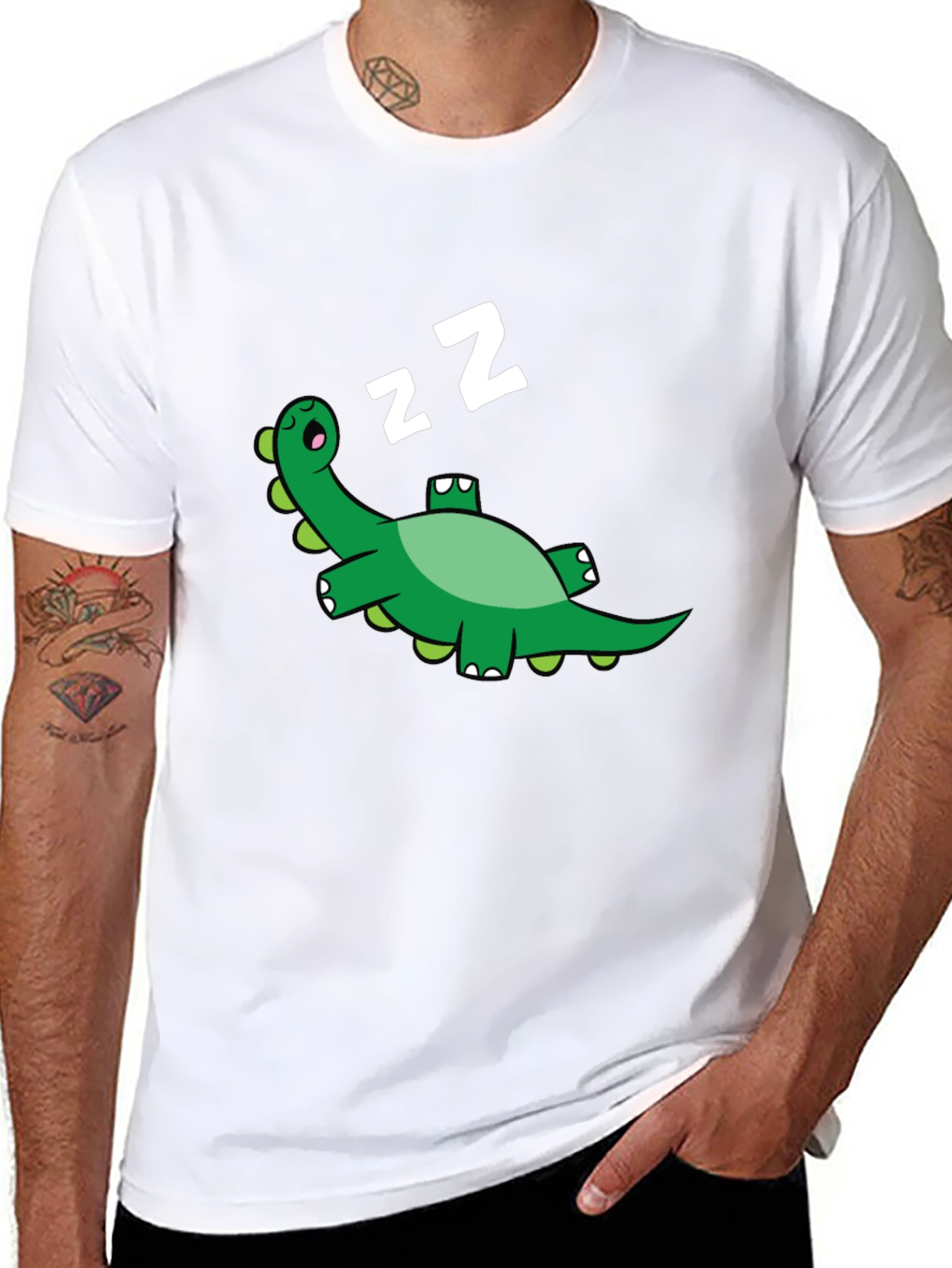 Sleeping Dinosaur Graphic Tee - Relaxed Fit