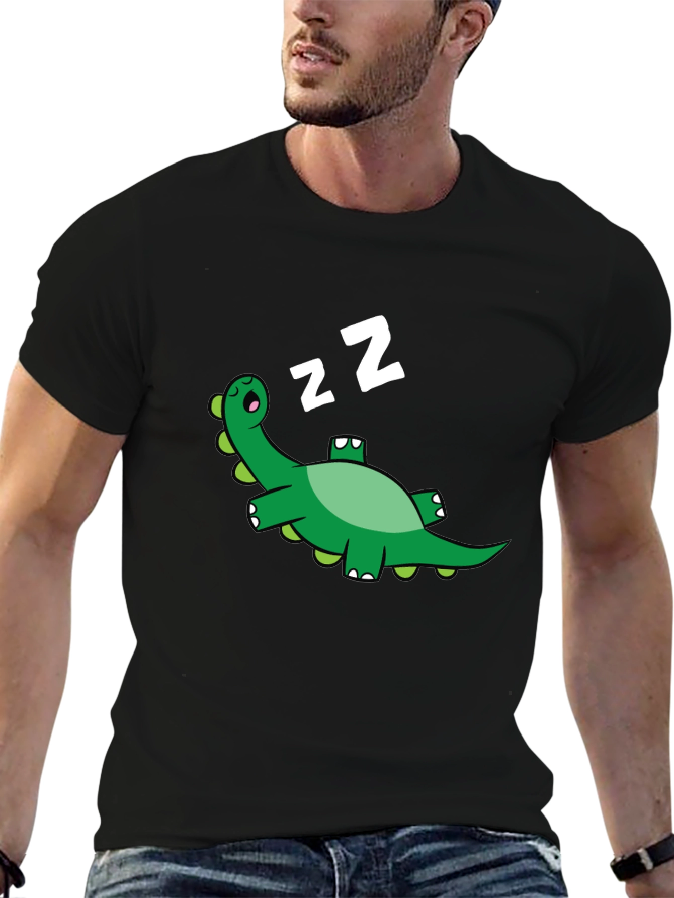 Sleeping Dinosaur Graphic Tee - Relaxed Fit