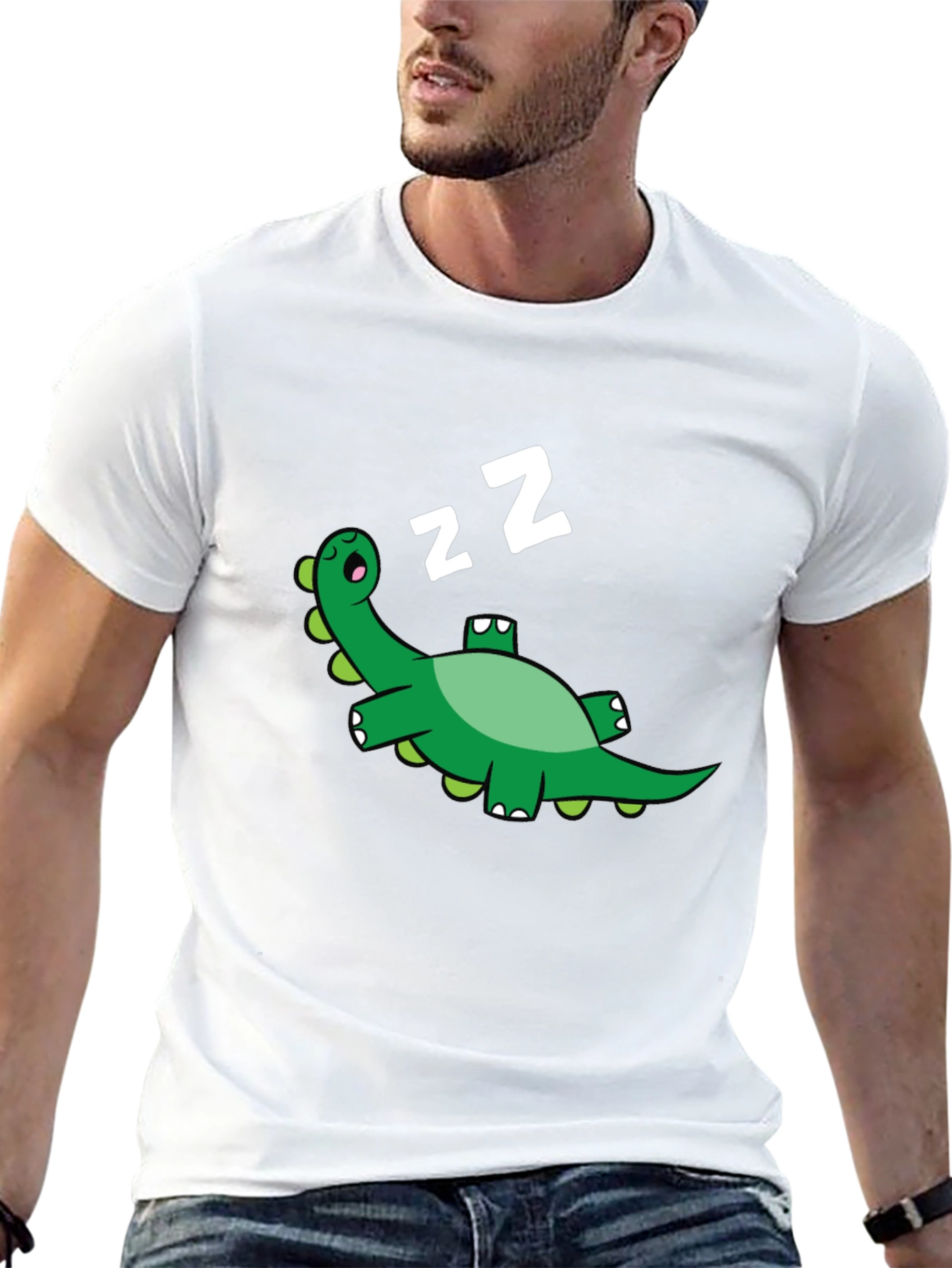 Sleeping Dinosaur Graphic Tee - Relaxed Fit