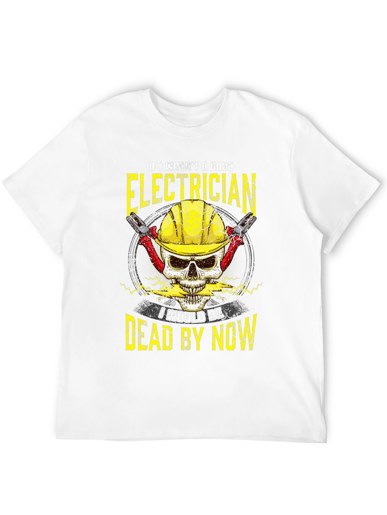 Electrician Skull Graphic Tee - Safety First!
