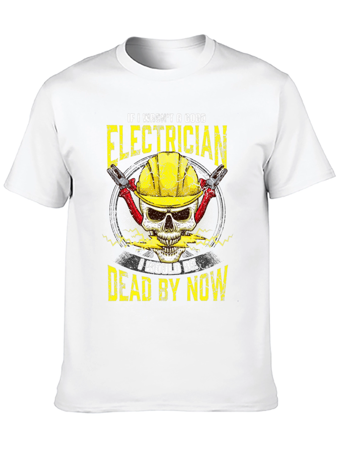 Electrician Skull Graphic Tee - Safety First!