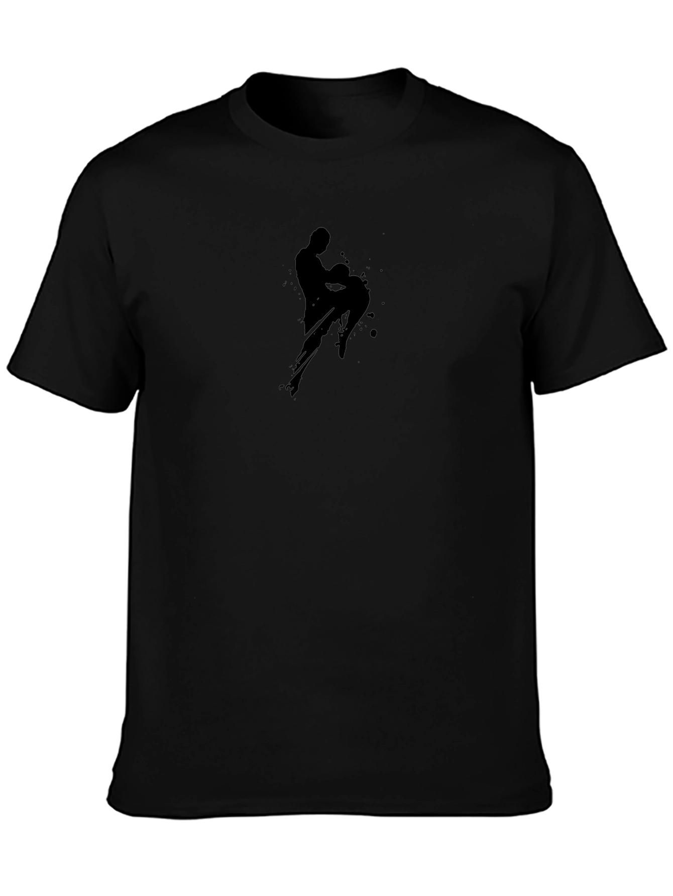 Martial Arts Graphic Tee - Black Cotton T-Shirt