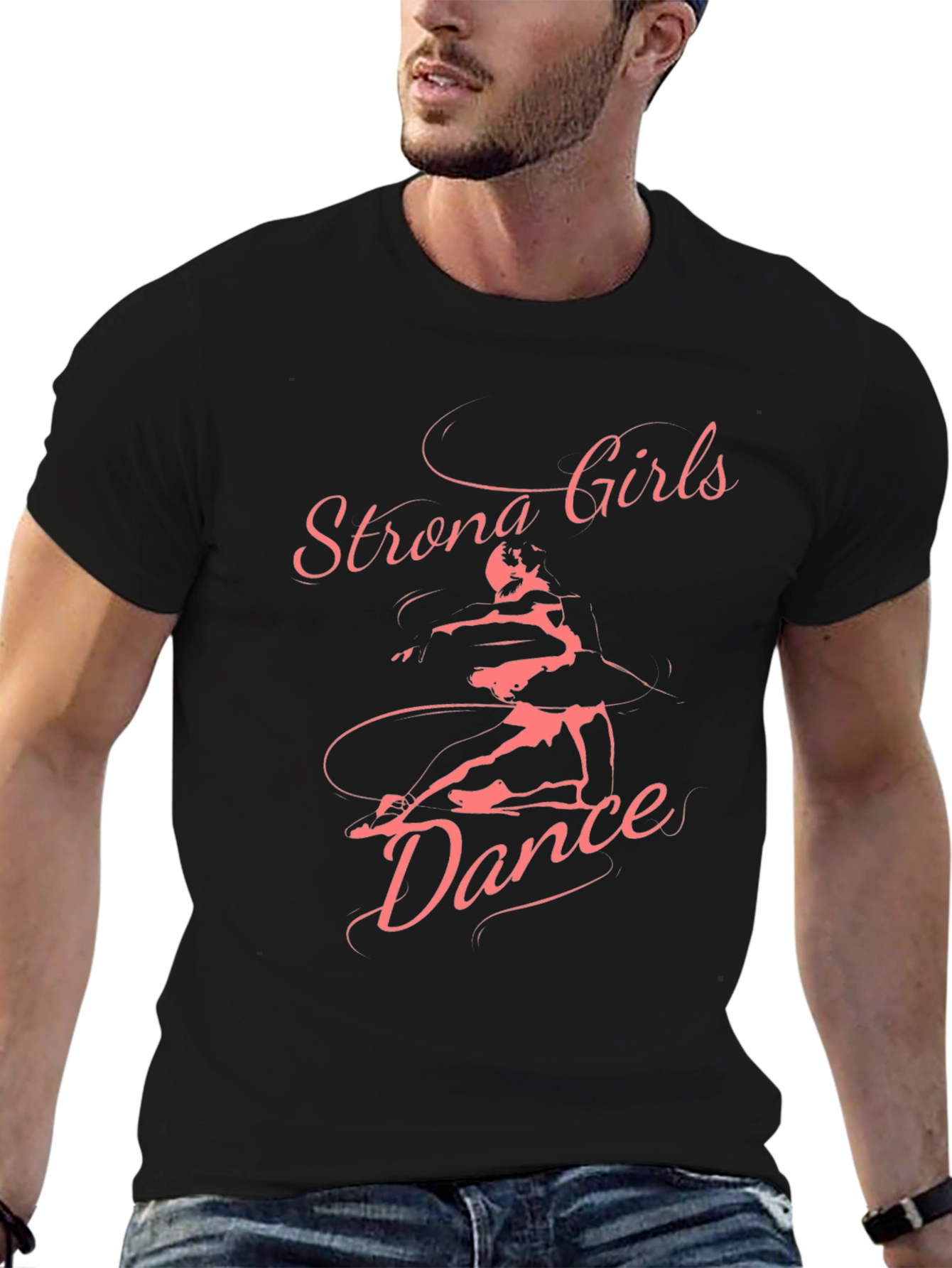 Strong Girls Dance Graphic Tee - Black