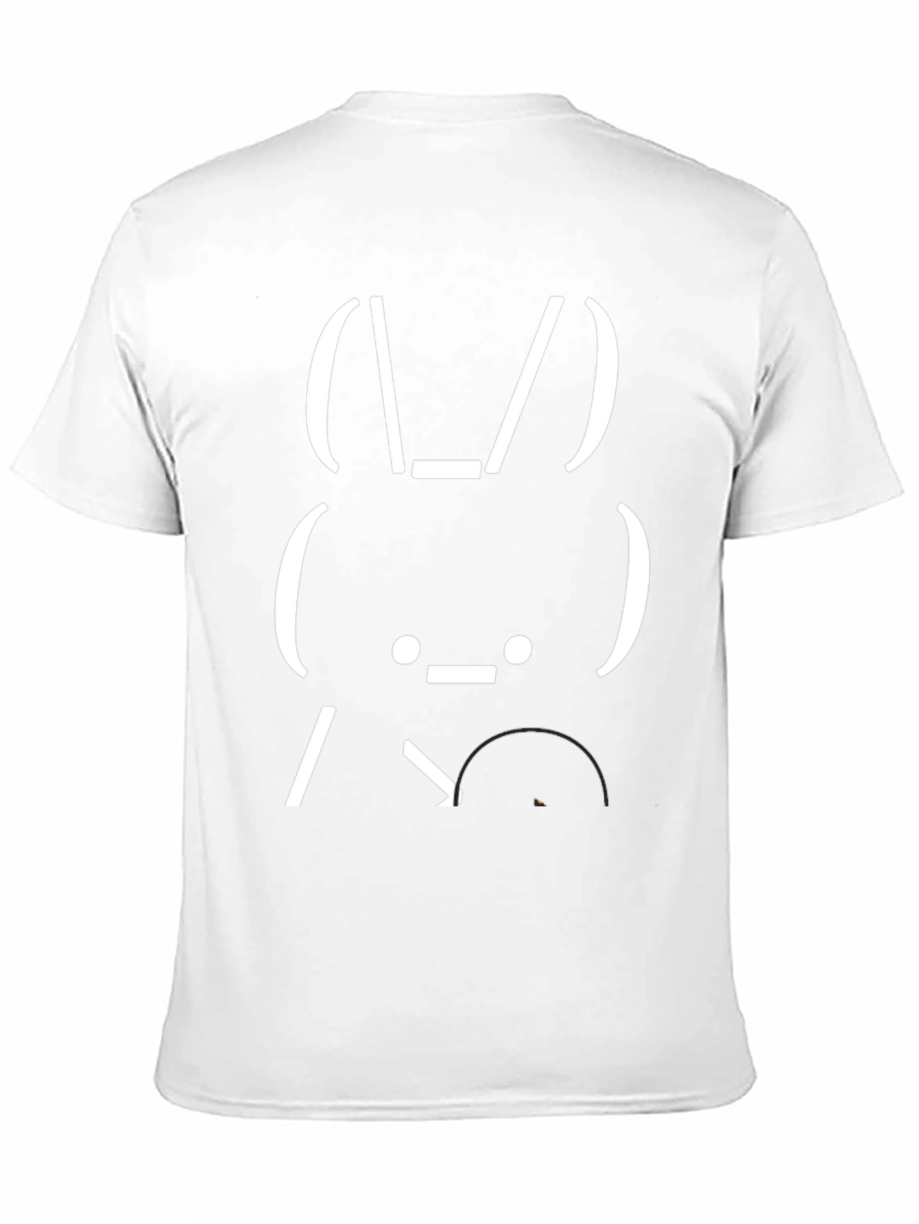 Funny Bunny ASCII Art Graphic T-Shirt - Black
