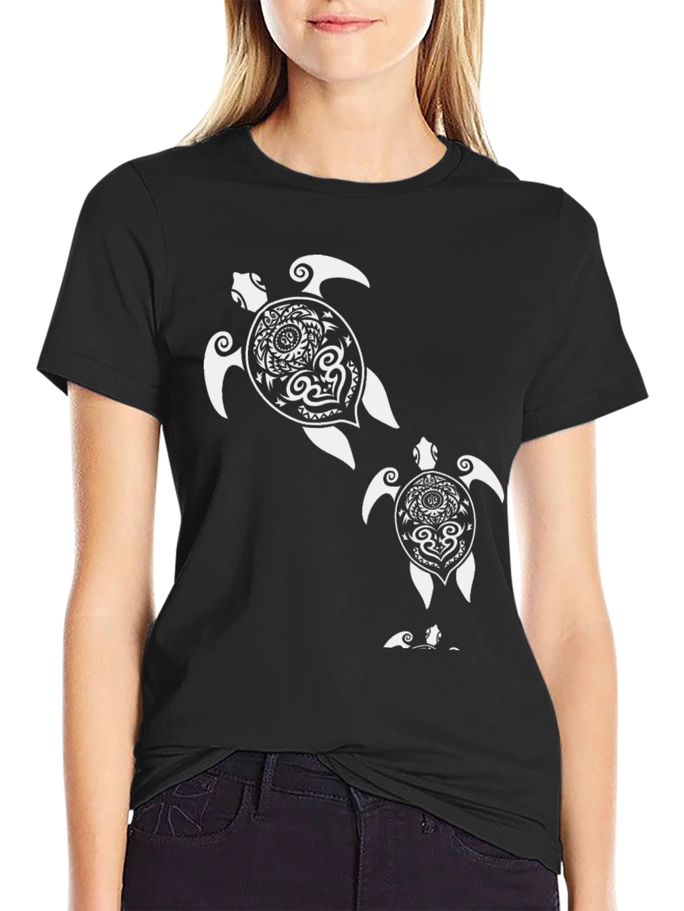 Tribal Turtle Graphic T-Shirt