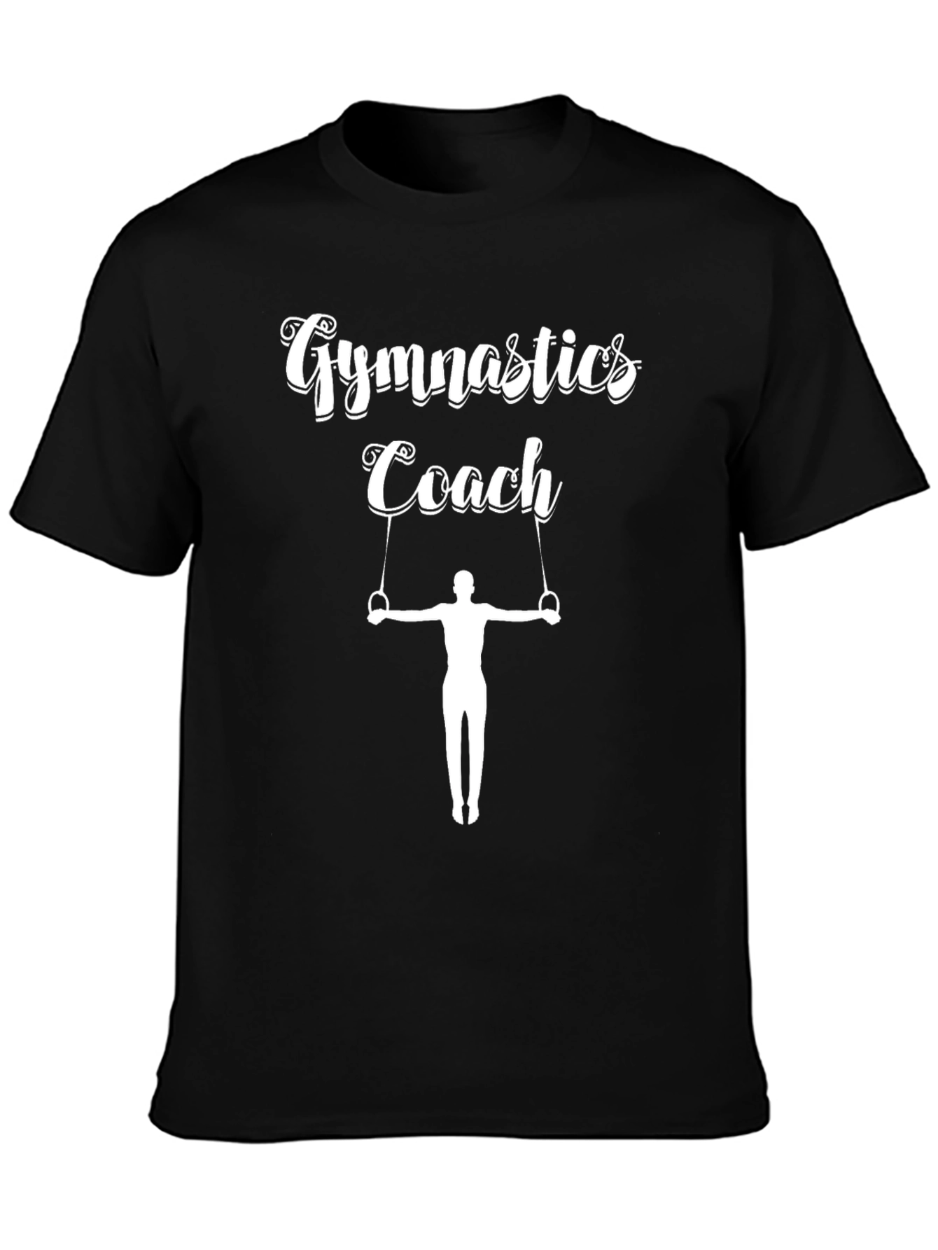 Gymnastics Coach T-Shirt - Rings Design