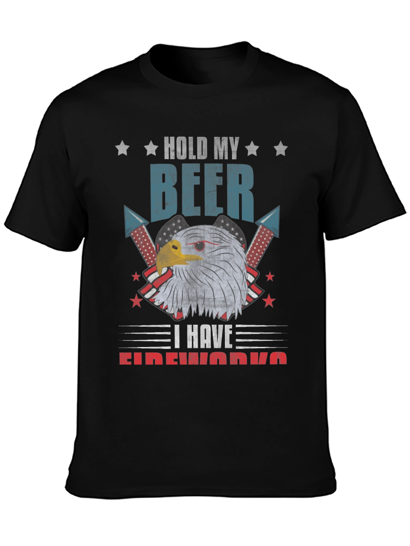 Hold My Beer Fireworks Patriotic Eagle T-Shirt