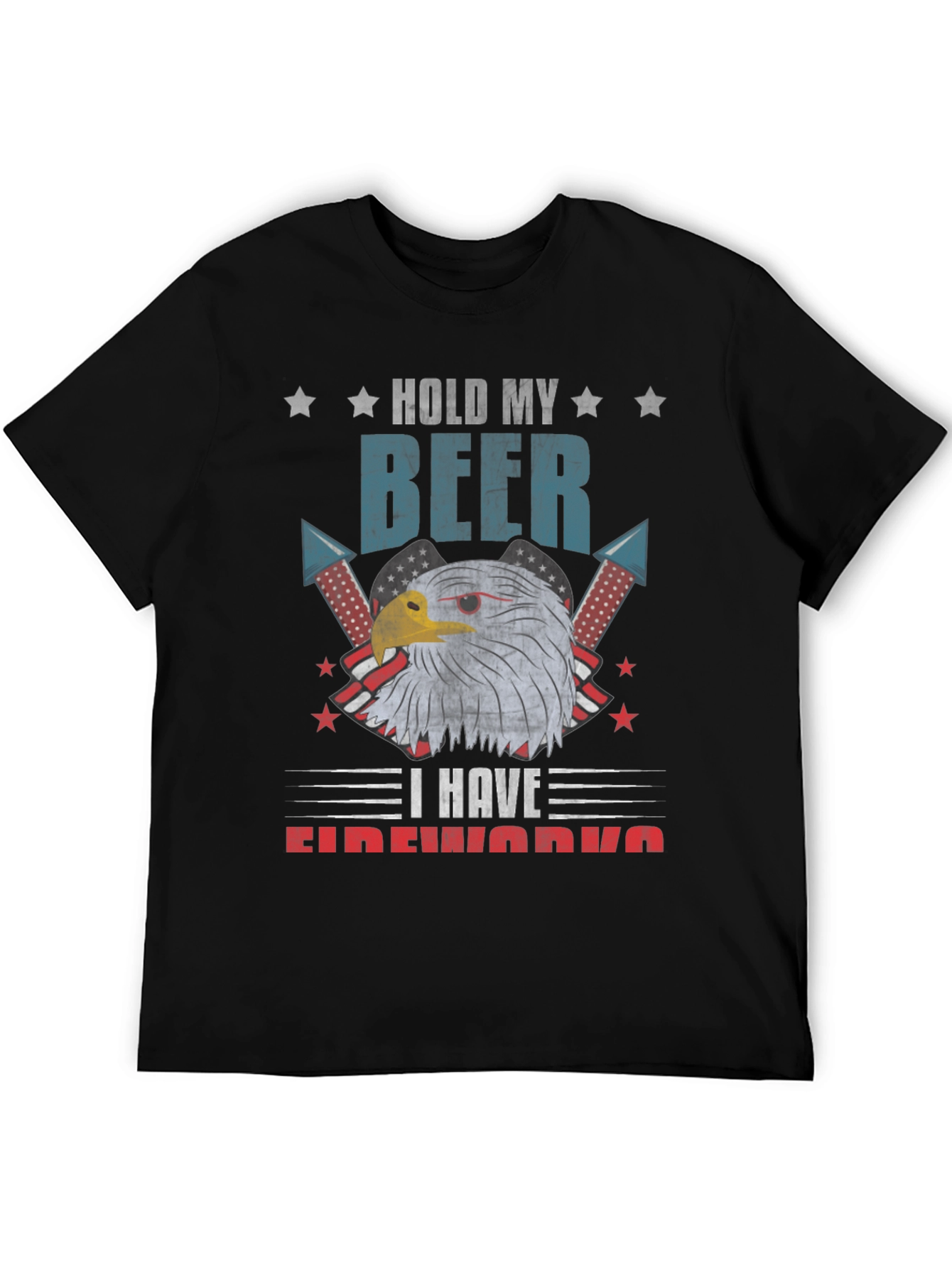 Hold My Beer Fireworks Patriotic Eagle T-Shirt