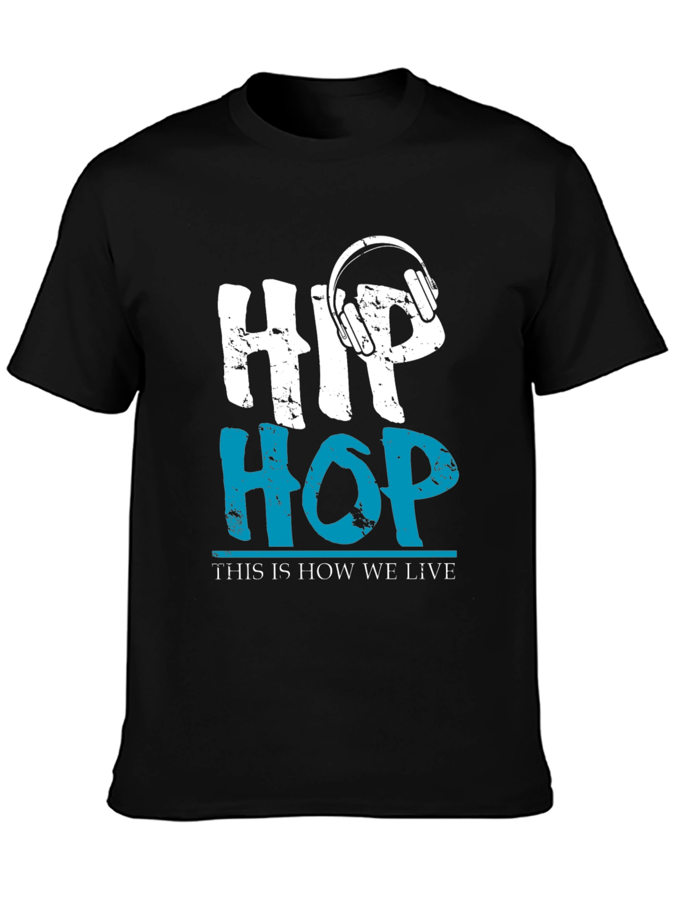 Hip Hop Headphones Graphic T-Shirt