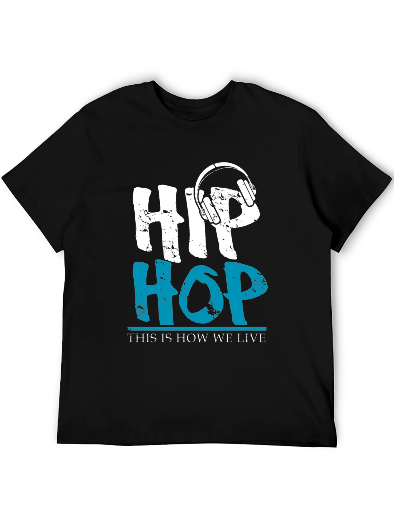 Hip Hop Headphones Graphic T-Shirt