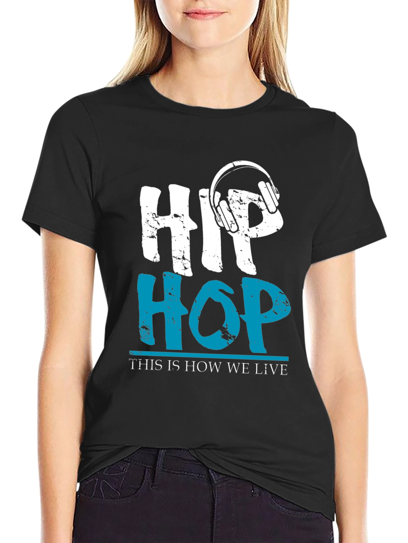 Hip Hop Headphones Graphic T-Shirt