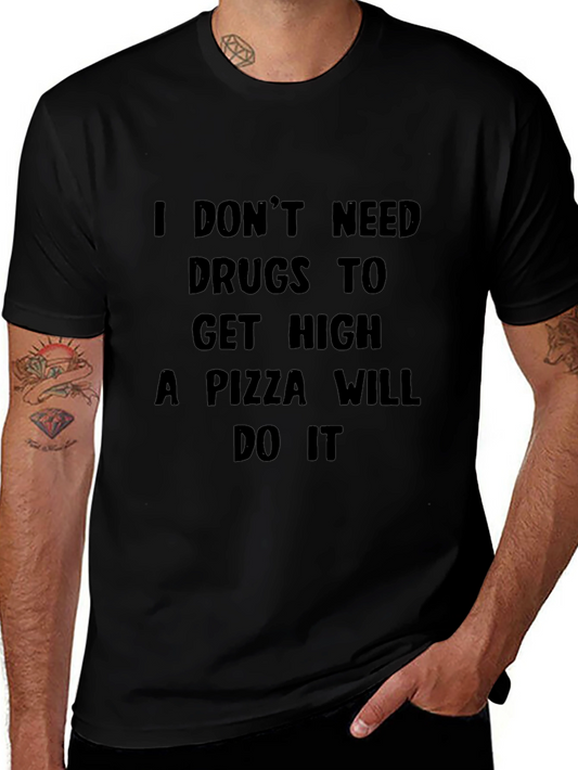 Pizza High T-Shirt - Funny Graphic Tee for Pizza Lovers