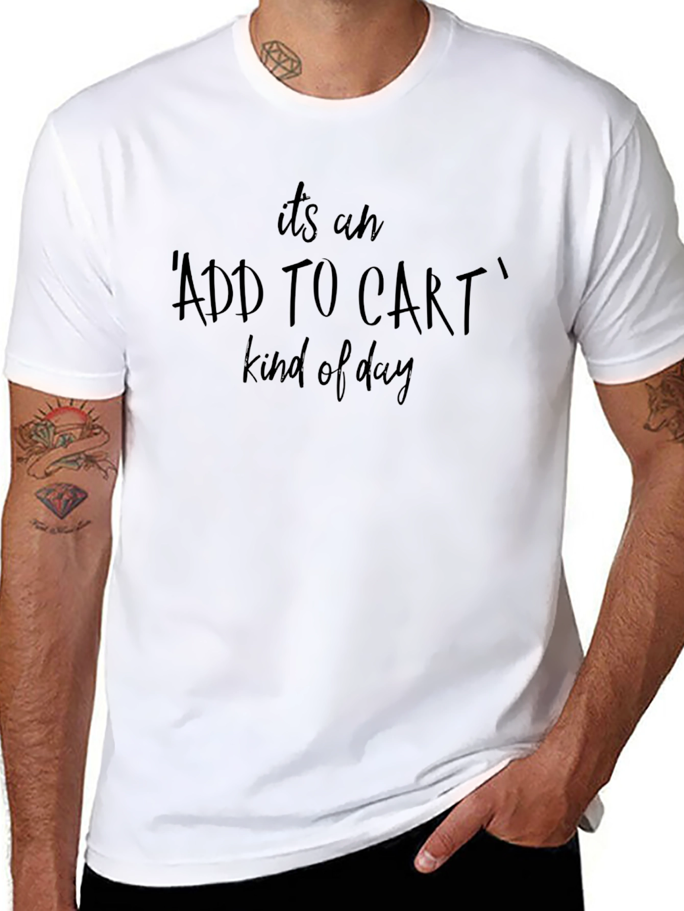 Add To Cart Kind of Day Black Tee