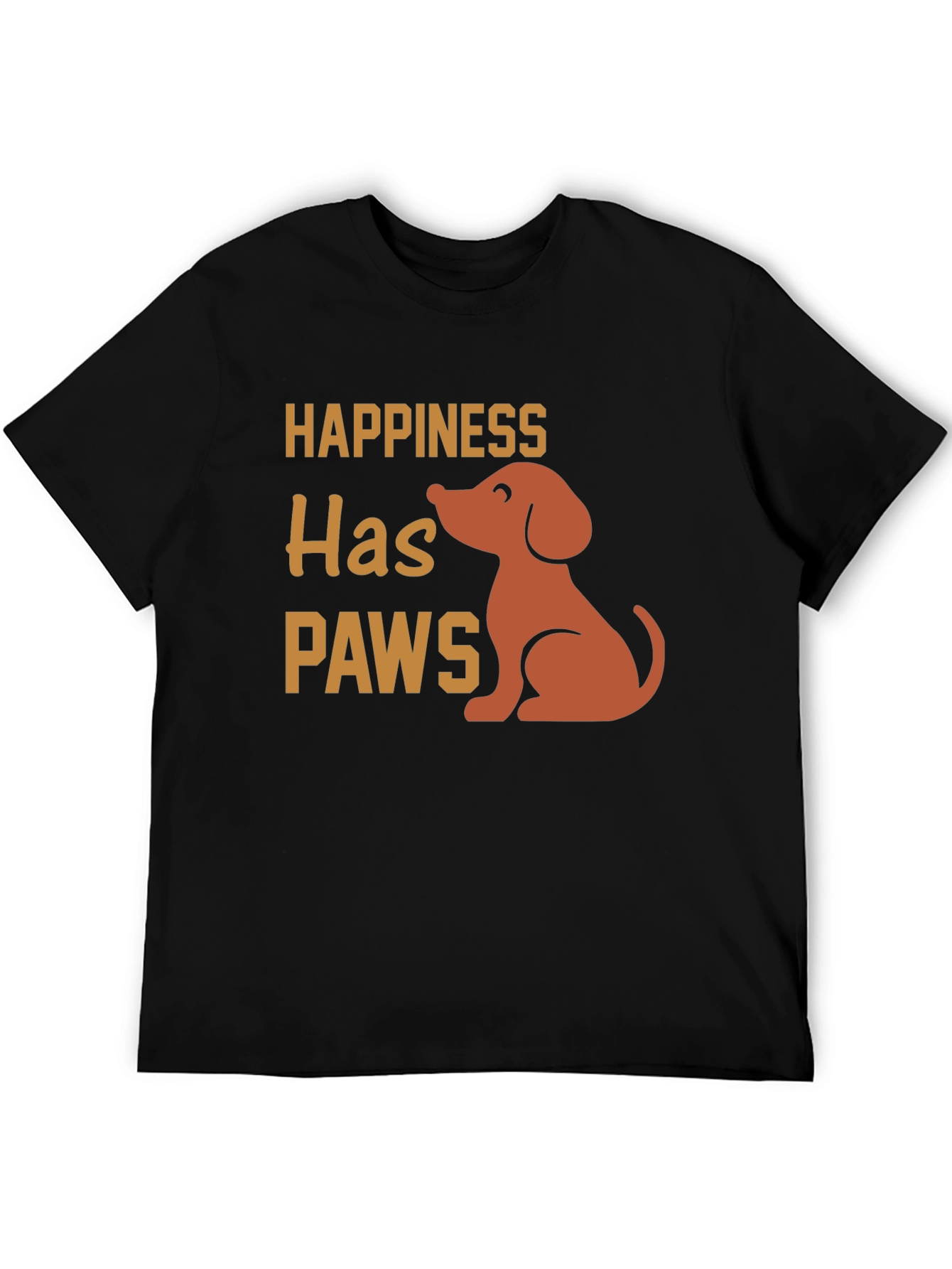 Happiness Has Paws T-Shirt - Dog Lover Tee