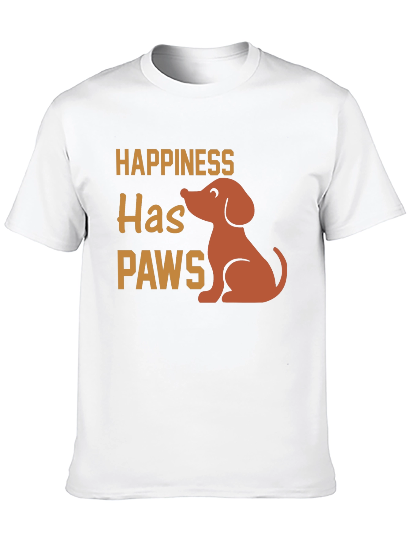Happiness Has Paws T-Shirt - Dog Lover Tee