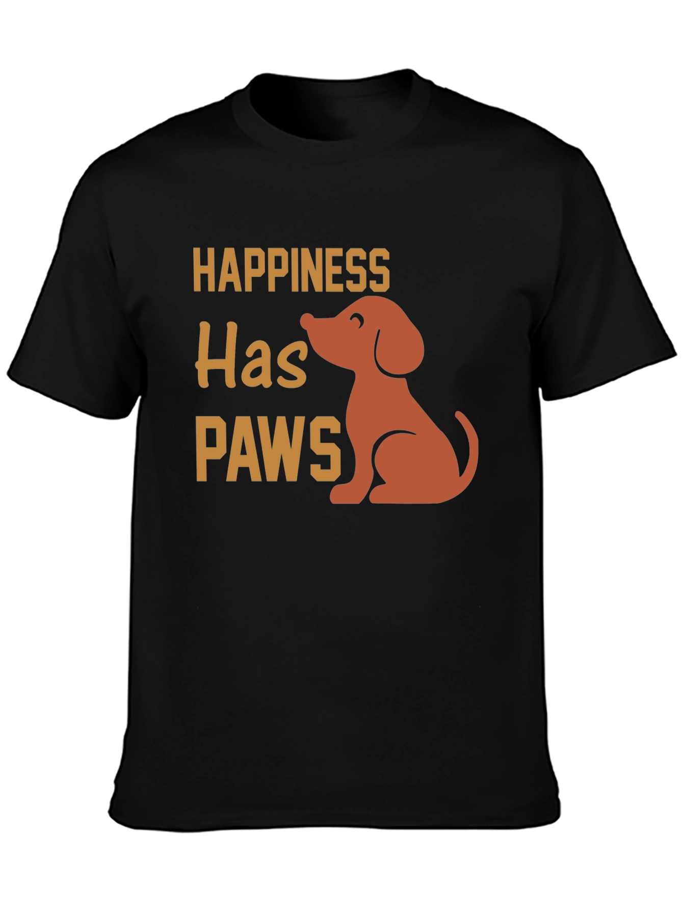 Happiness Has Paws T-Shirt - Dog Lover Tee