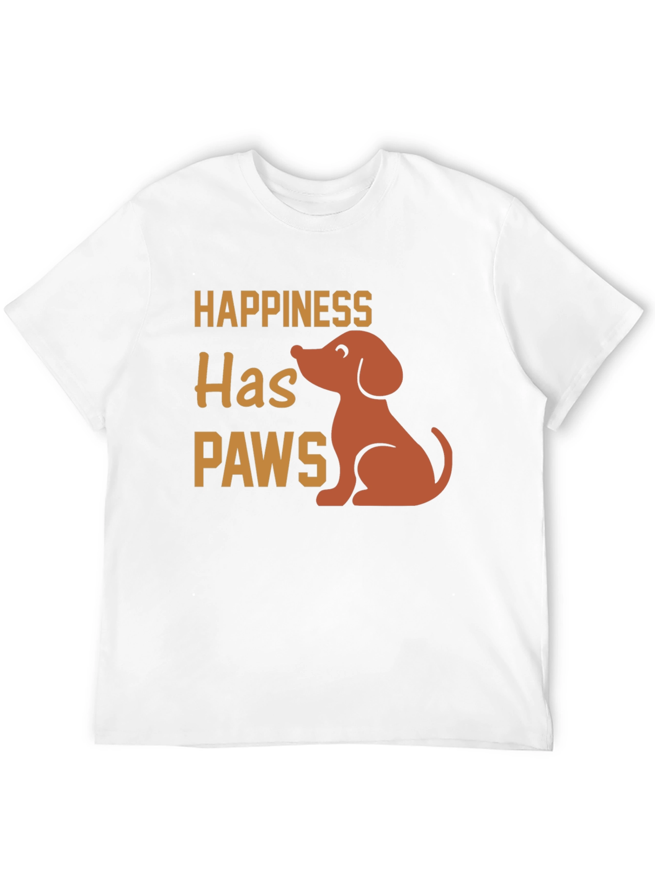 Happiness Has Paws T-Shirt - Dog Lover Tee