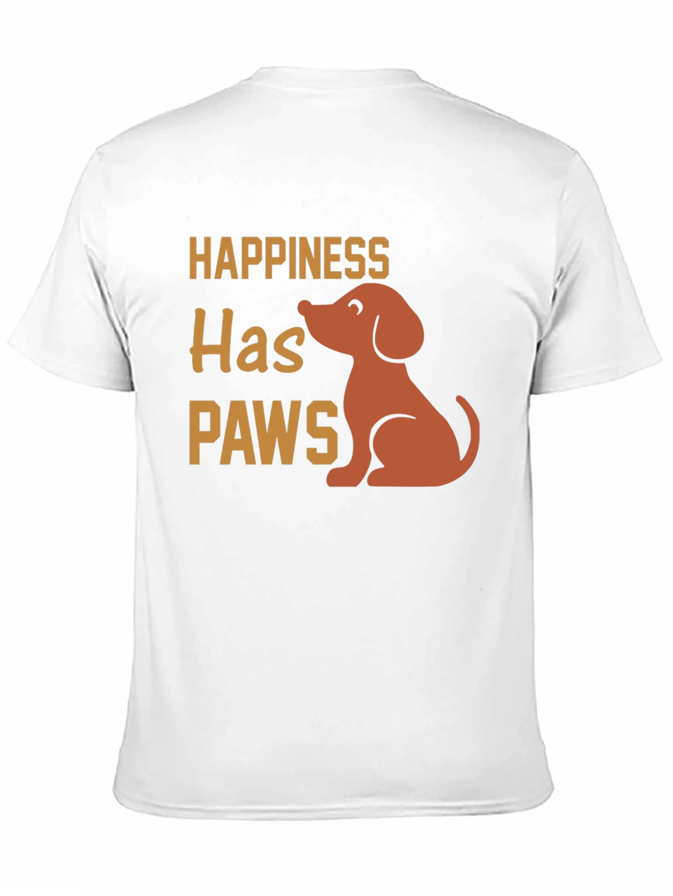 Happiness Has Paws T-Shirt - Dog Lover Tee