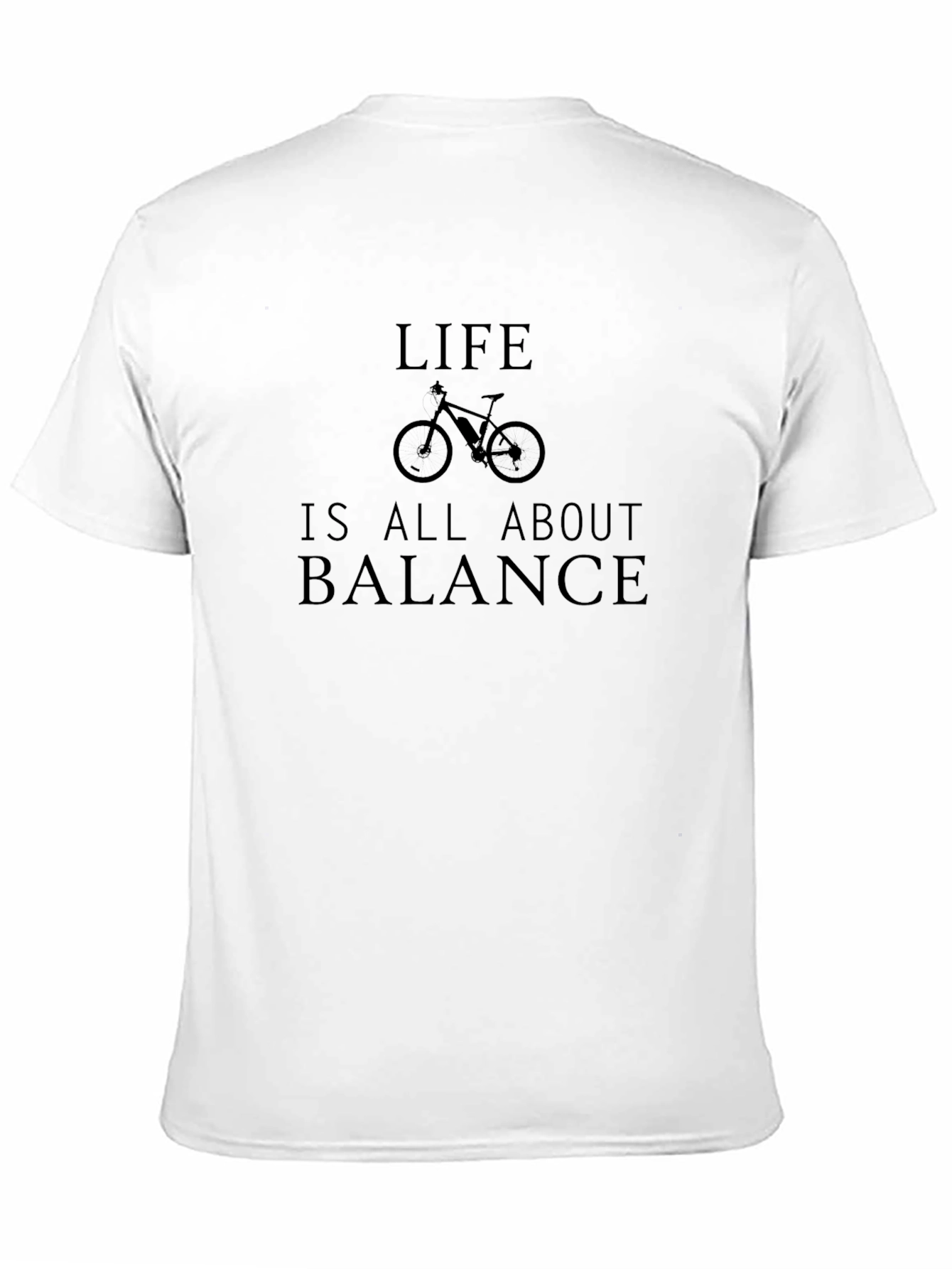 Life Balance Bike Graphic T-Shirt - Black
