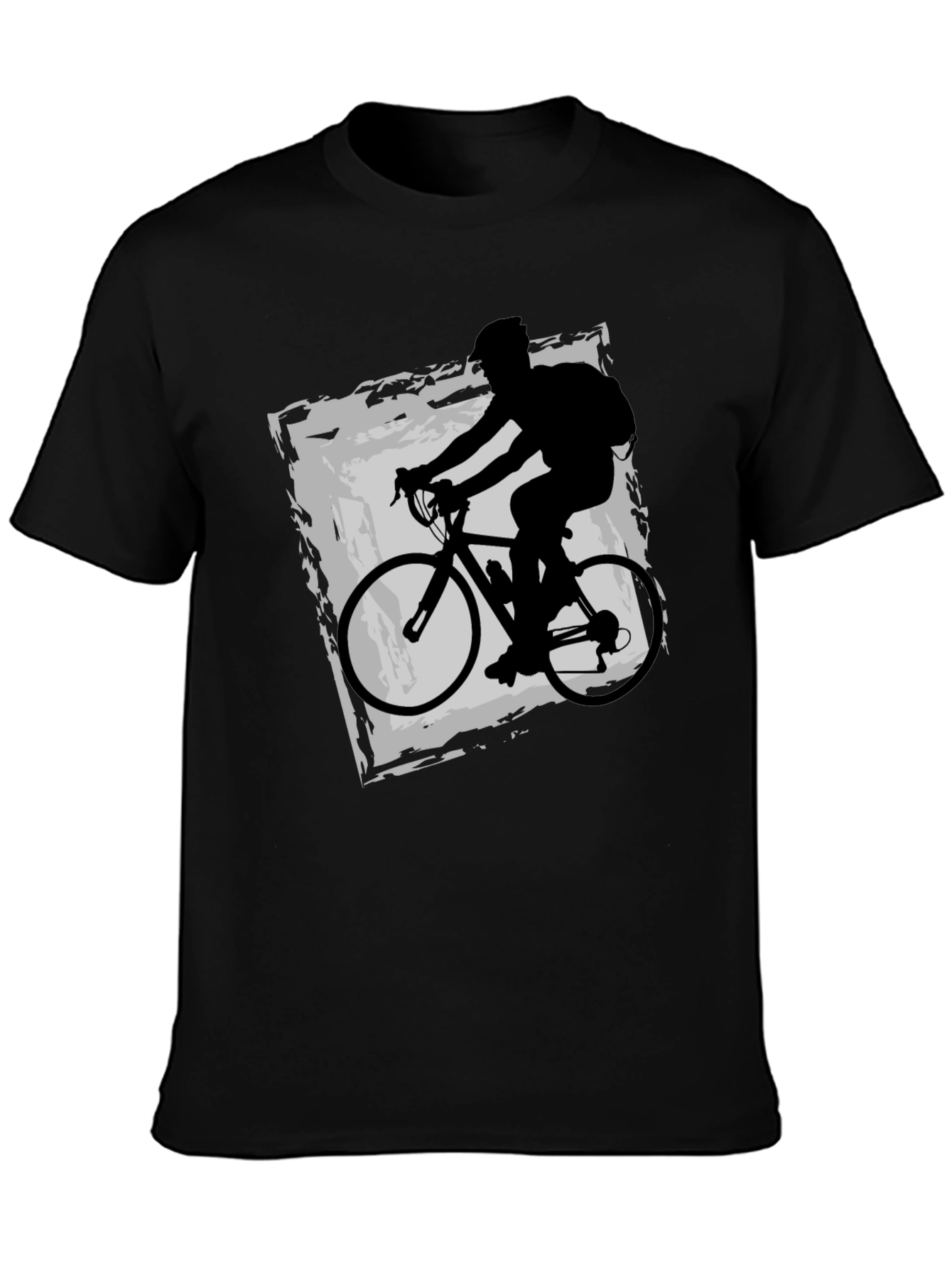 Cyclist Graphic Tee - Black Cotton Blend
