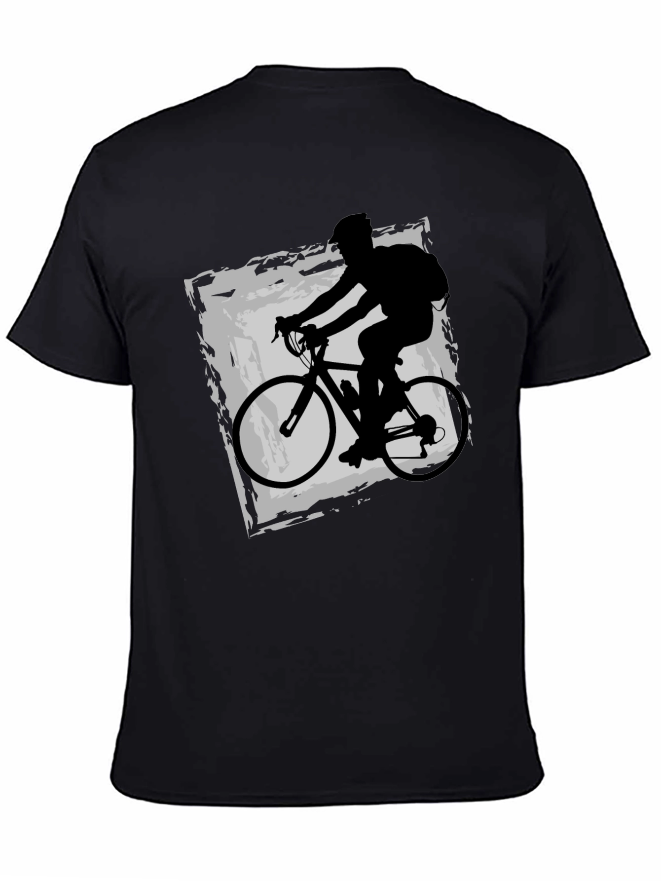 Cyclist Graphic Tee - Black Cotton Blend