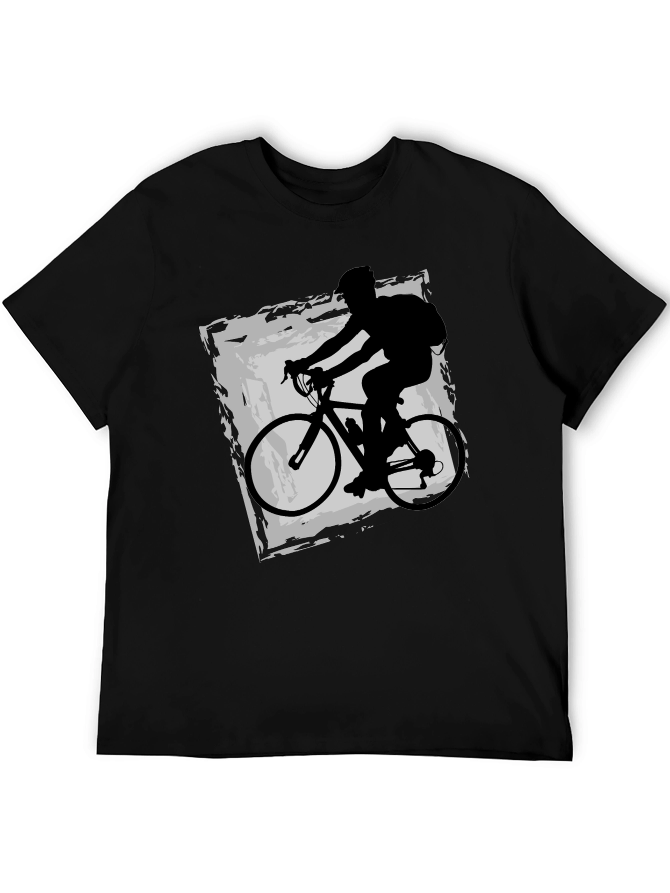 Cyclist Graphic Tee - Black Cotton Blend
