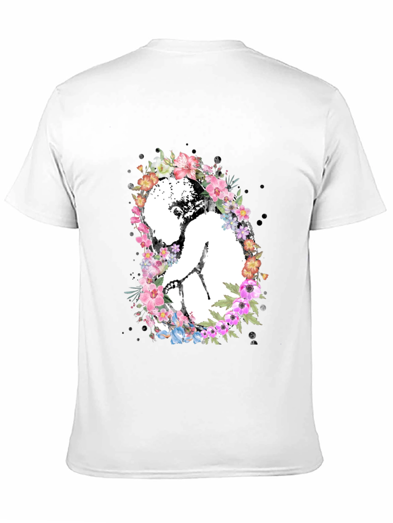 Floral Embryo Graphic Tee - Black Unisex T-Shirt