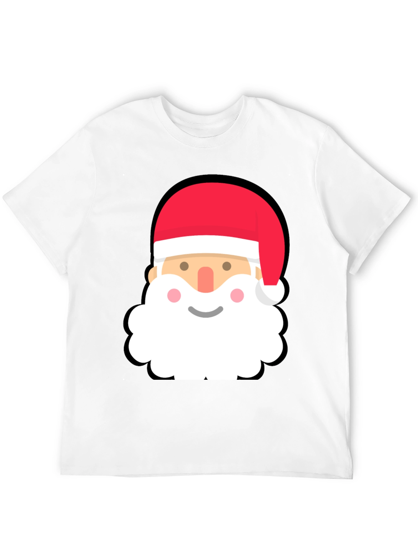 Santa Face Black T-Shirt