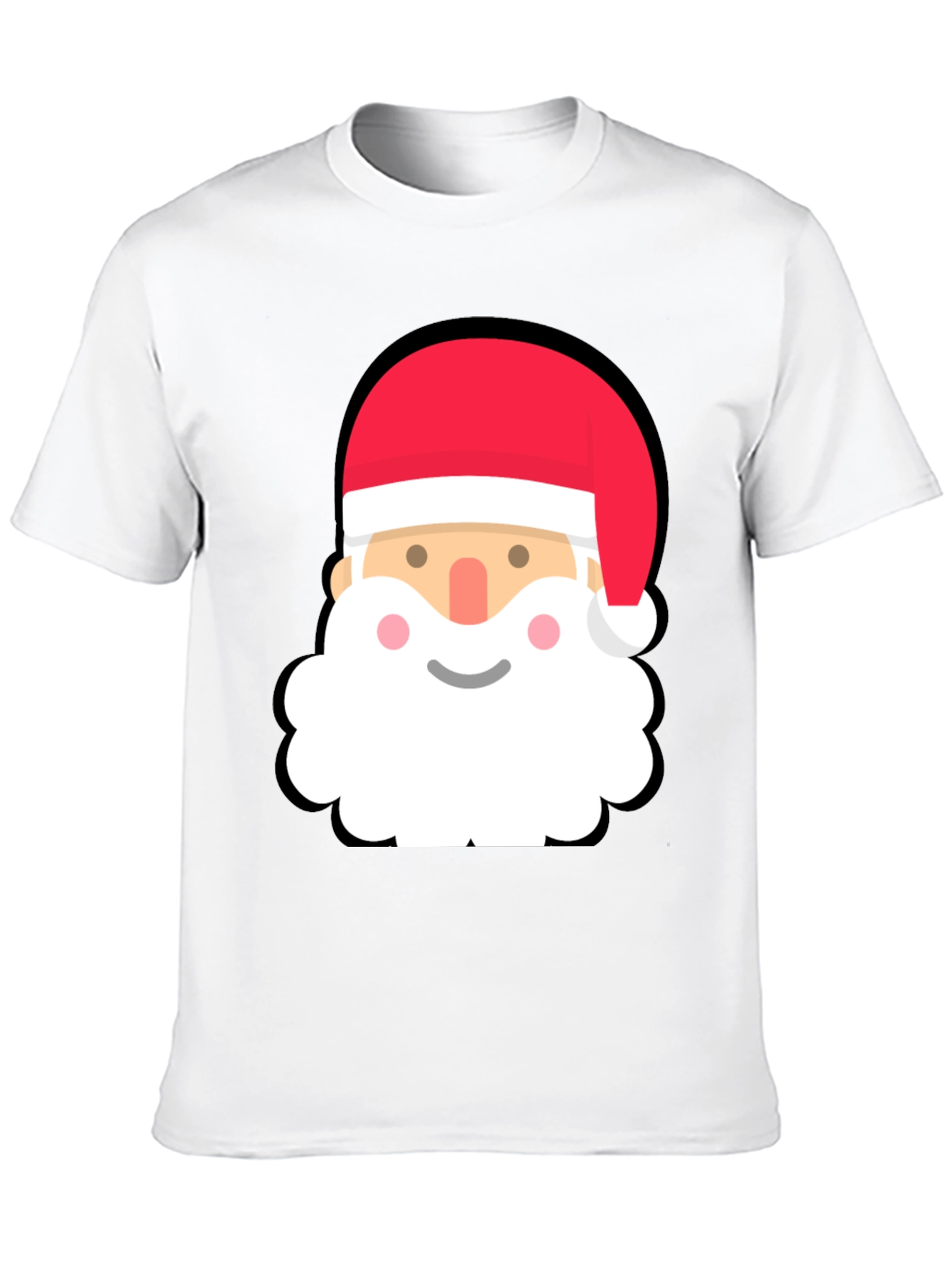 Santa Face Black T-Shirt