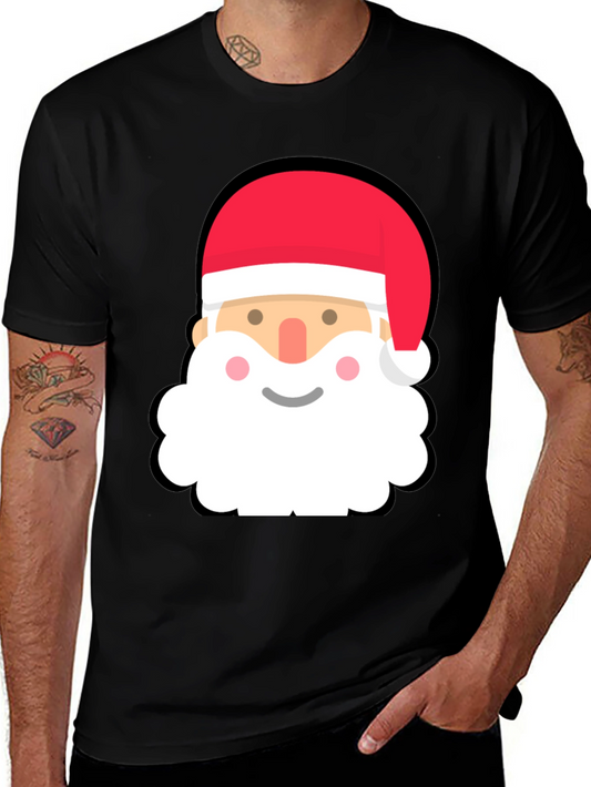 Santa Face Black T-Shirt