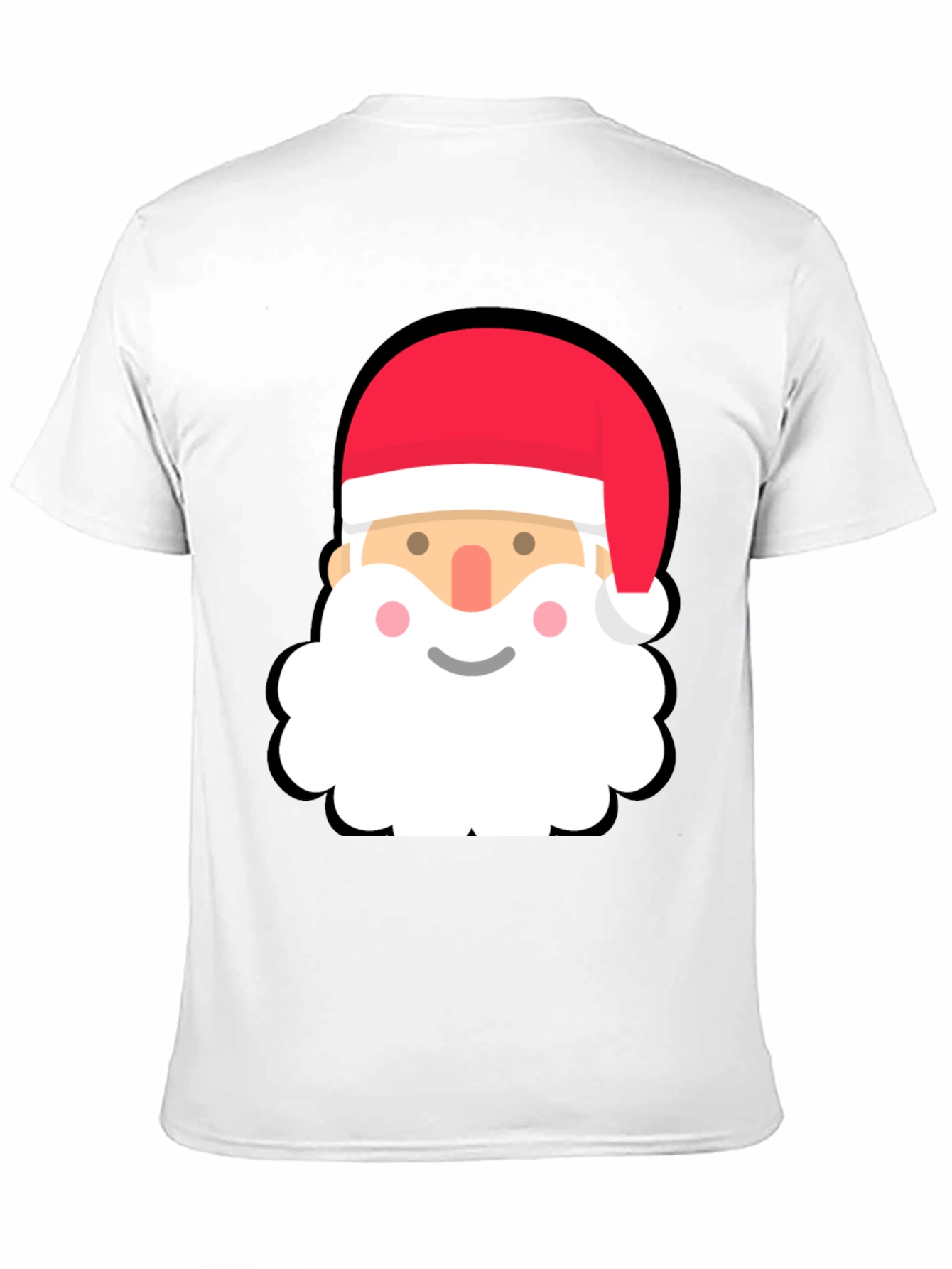 Santa Face Black T-Shirt