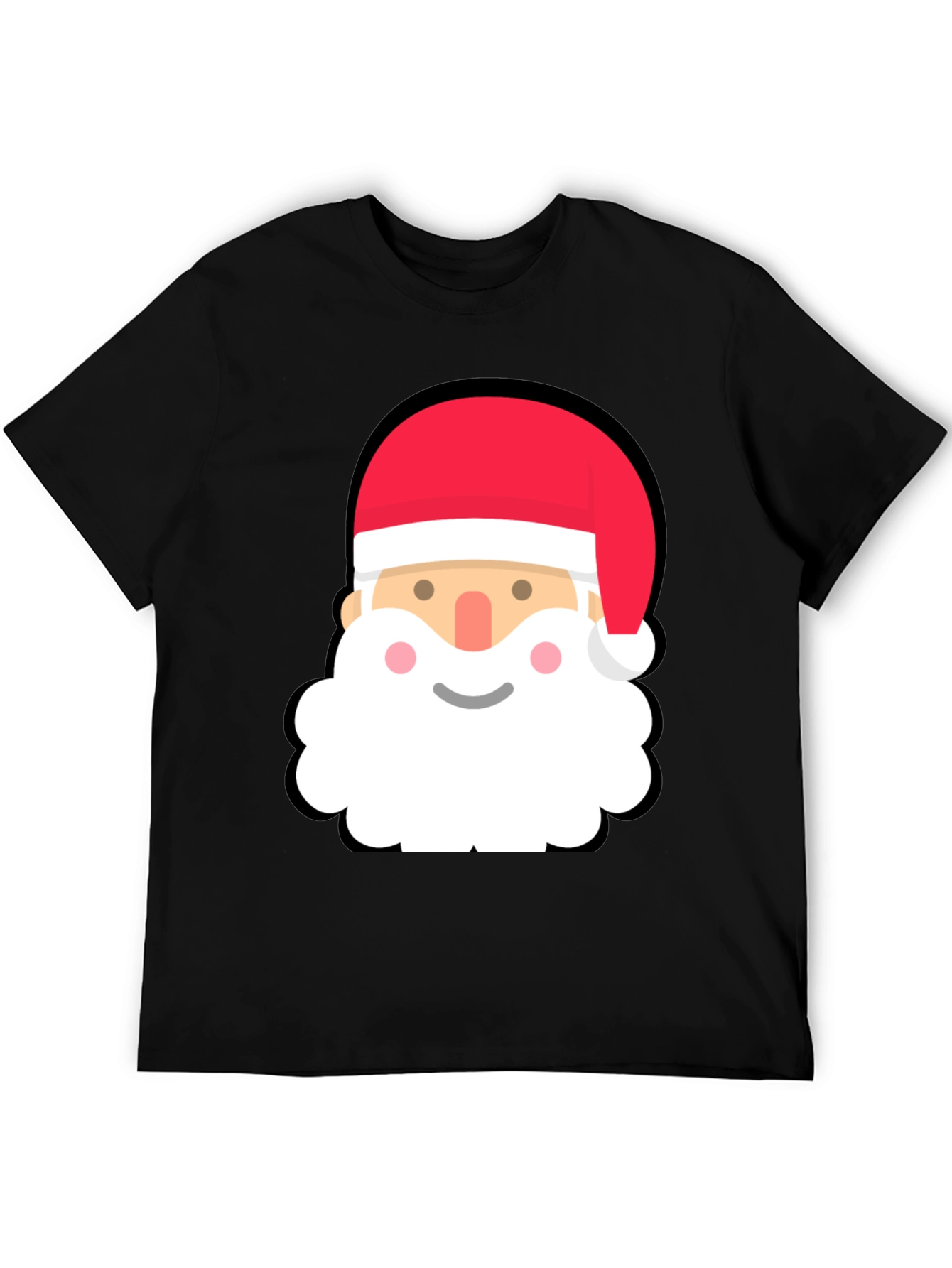 Santa Face Black T-Shirt